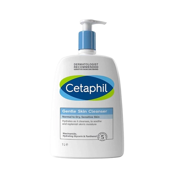 Cetaphil Gentle Skin Cleanser For Normal To Dry Sensitive Skin-1L