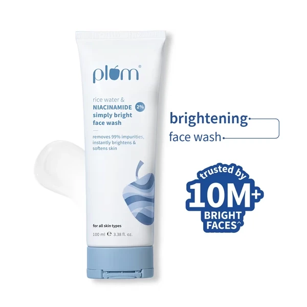 Plum Rice Water & 2% Niacinamide Simply Bright Face Wash-100ml