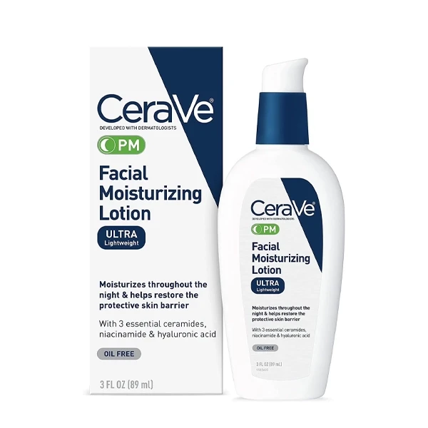 CeraVe PM Ultra Lightweight Facial Moisturizing Lotion-89ml