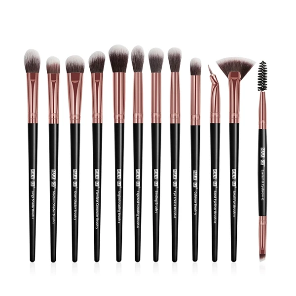 Maange Makeup Brush Set 12pcs-Black