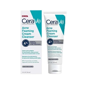 CeraVe Acne Foaming Cream Cleanser 4% Benzoyl Peroxide-150ml
