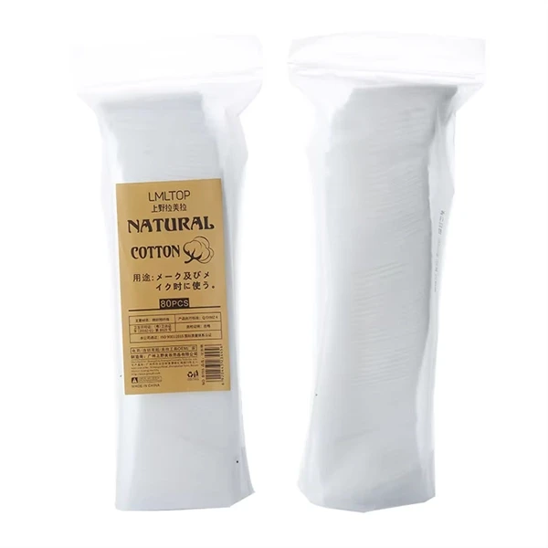 LMLTOP Natural Makeup Remover Cotton Pads-80pc