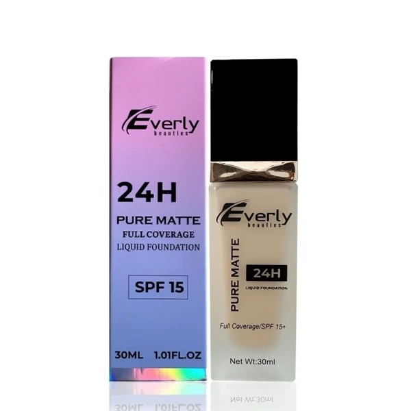 Everly Beauties Pure Matte Full Coverage Foundation - Honey