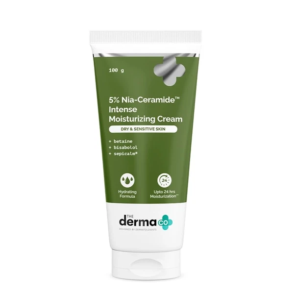 The Derma Co 5% Nia Ceramide Intense Moisturizing Cream-100g