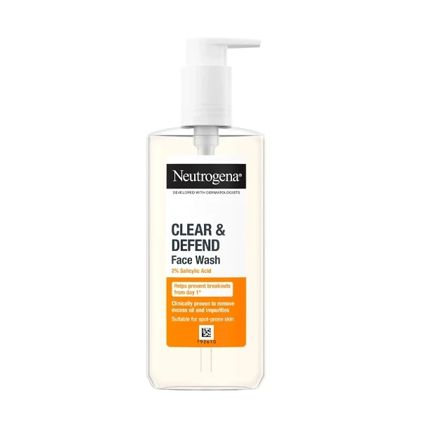 Neutrogena Clear & Defend 2% Salicylic Acid Face Wash-200ml