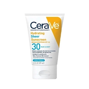 CeraVe Hydrating Sheer Sunscreen Broad Spectrum SPF30-89ml