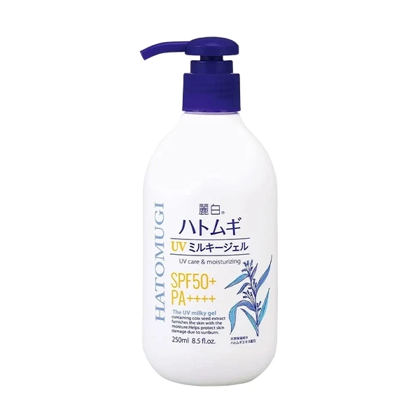 Hatomugi UV Care & Moisturizing Milky Gel SPF 50+ PA-250ml