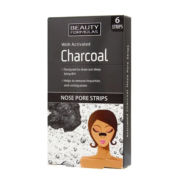 Beauty Formulas Activated Charcoal Nose Pore Strips-6s