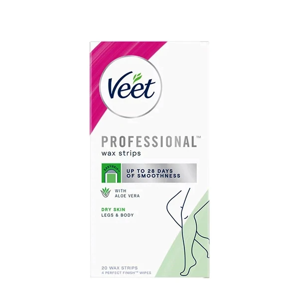 Veet Professional Wax Strips With Aloe Vera For Dry Skin-20pcs
