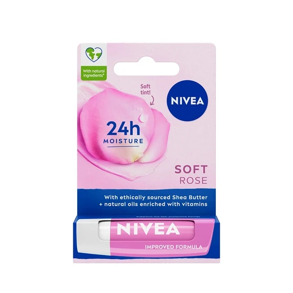 Nivea Long Lasting Moisture Caring Lip Balm-Soft Rose