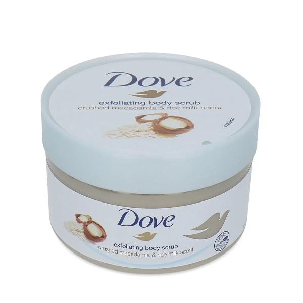 Dove Exfoliating Body Scrub  Crushed Macadamia & Rice Milk-225ml