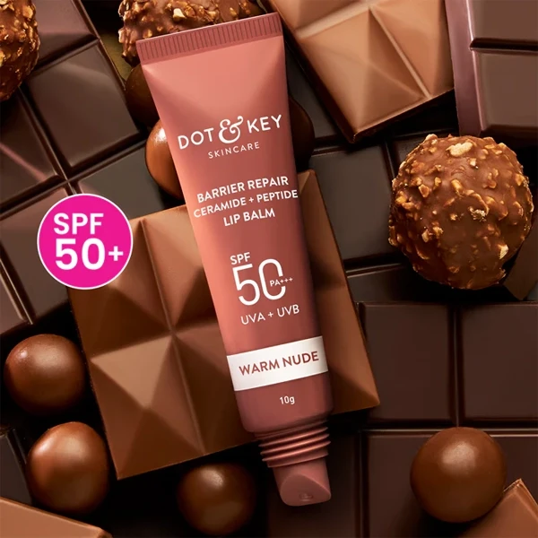 Dot & Key Barrier Repair Ceramide + Peptide Lip Balm 10g - Warm Nude