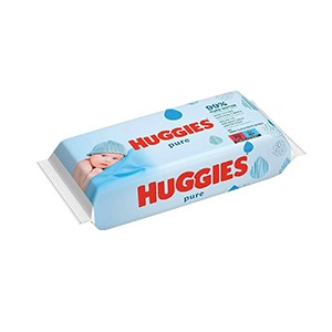 Huggies Pure Baby Cleansing Wet Wipes-56Pcs