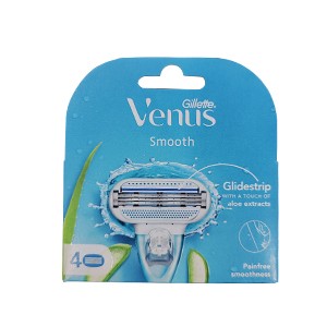 Gillette Venus Smooth Glidestrip Aloe Vera Extracts-4 pcs