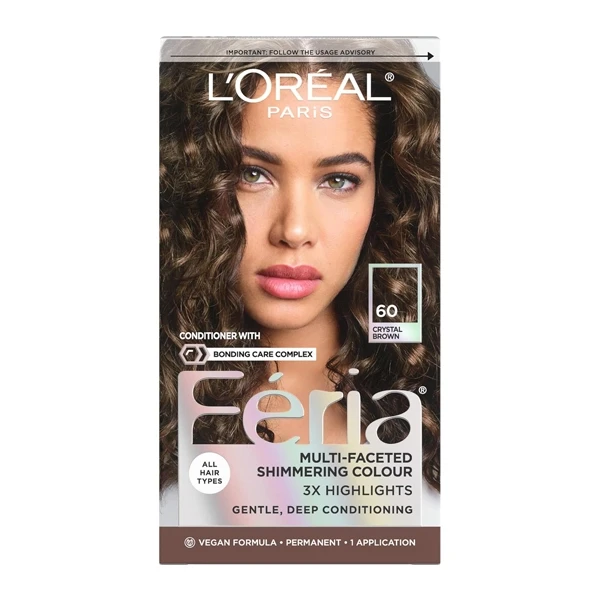 Loreal Paris Feria Multi Faceted Shimmering Hair Color-60 Crystal Brown