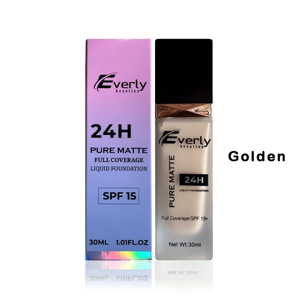 Everly Beauties Pure Matte Full Coverage Foundation-Golden