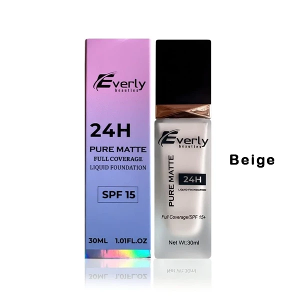 Everly Beauties Pure Matte Full Coverage Foundation-Beige