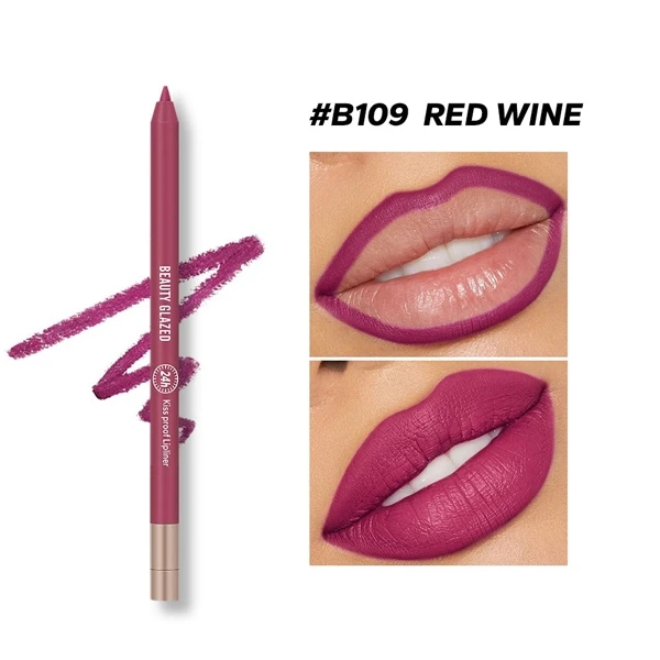 Beauty Glazed Waterproof & Long Lasting Lip Liner - B109 Red Wine