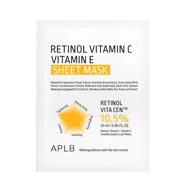 APLB Retinol Vitamin C Vitamin E Sheet Mask 25ml