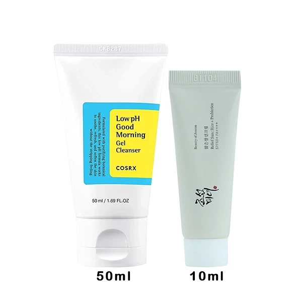 COSRX Low pH Cleanser & BOJ Rice Probiotics SPF50